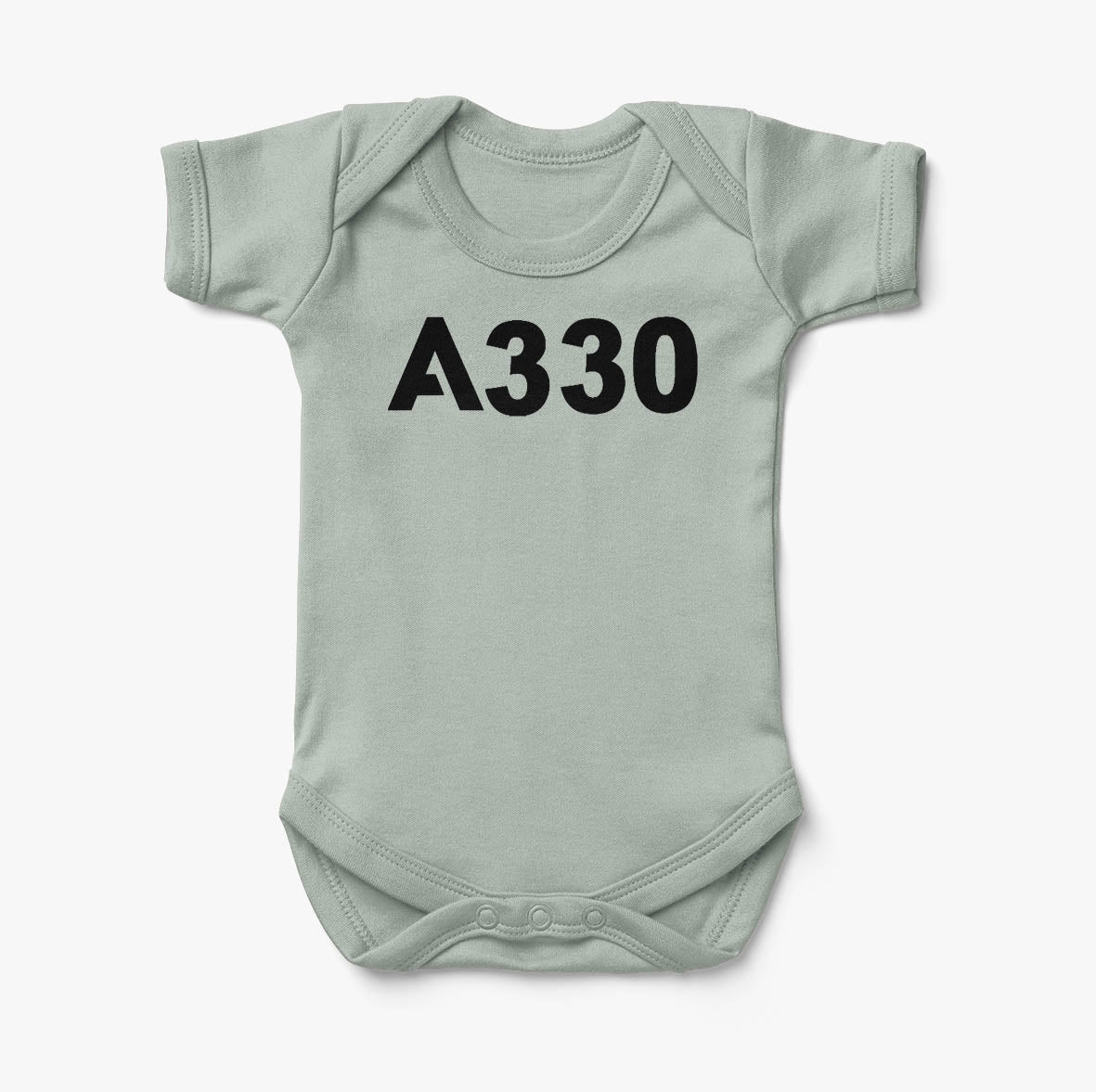 A330 Flat Text Designed Baby Bodysuits