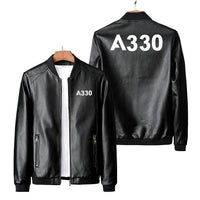 Thumbnail for A330 Flat Text Designed PU Leather Jackets