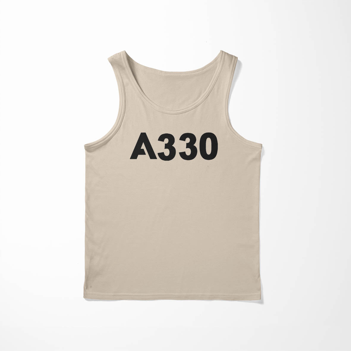 A330 Flat Text Designed Tank Tops