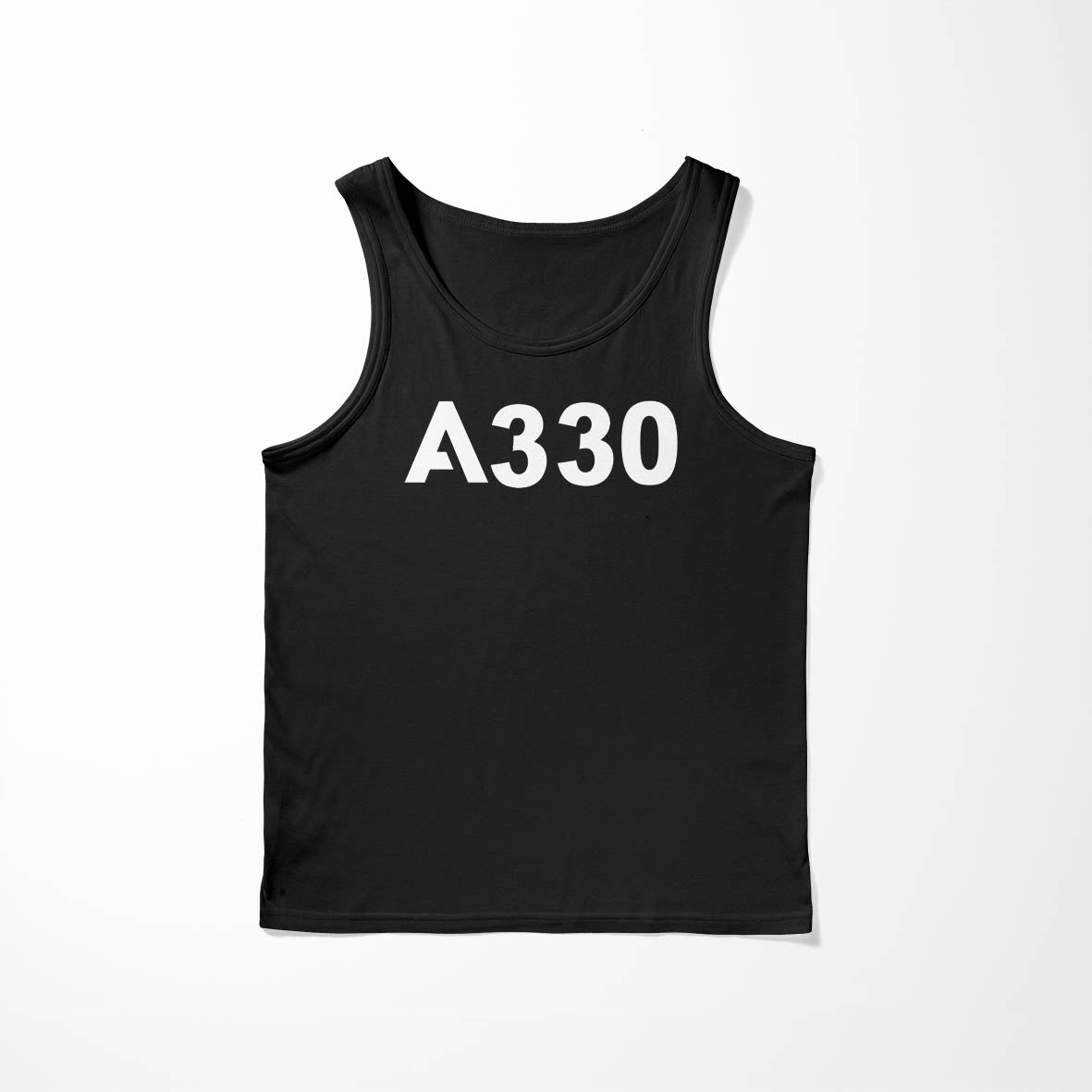 A330 Flat Text Designed Tank Tops