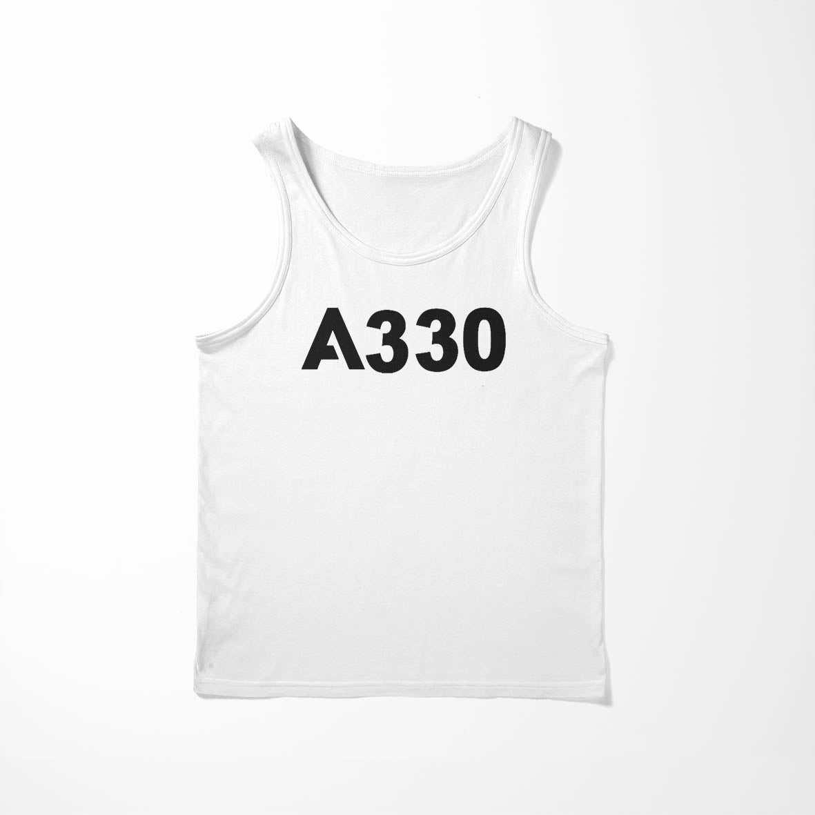 A330 Flat Text Designed Tank Tops