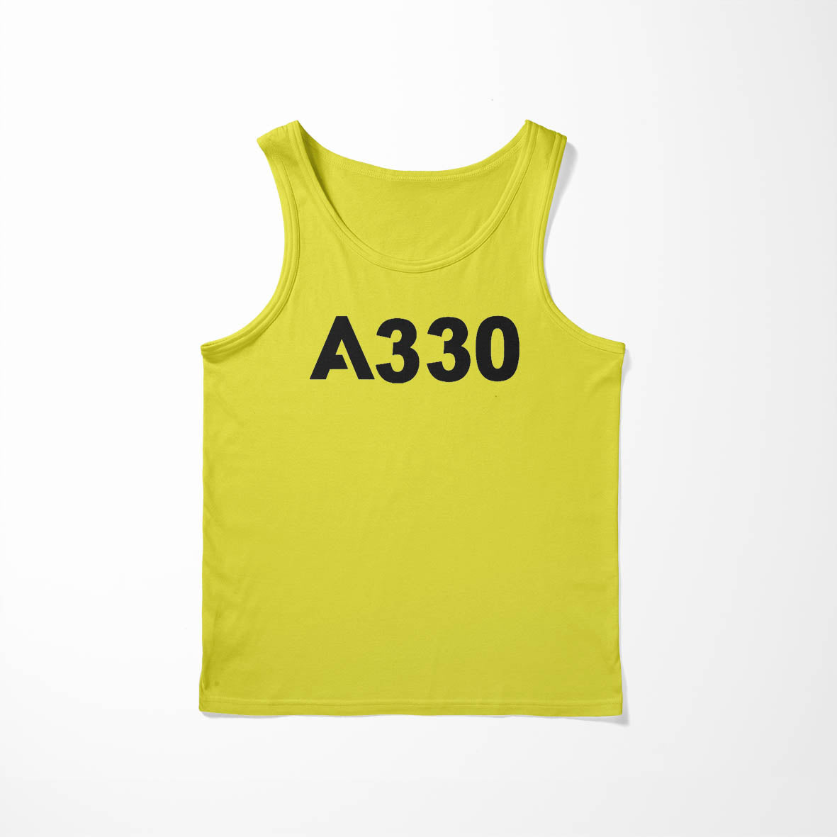 A330 Flat Text Designed Tank Tops