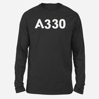 Thumbnail for A330 Flat Text Designed Long-Sleeve T-Shirts