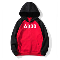 Thumbnail for A330 Flat Text Designed Colourful Hoodies