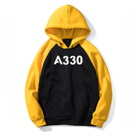 Thumbnail for A330 Flat Text Designed Colourful Hoodies