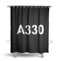 Thumbnail for A330 Flat Text Designed Shower Curtains