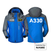 Thumbnail for A330 Flat Text Designed Thick Winter Jackets