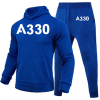 Thumbnail for A330 Flat Text Designed Hoodies & Sweatpants Set