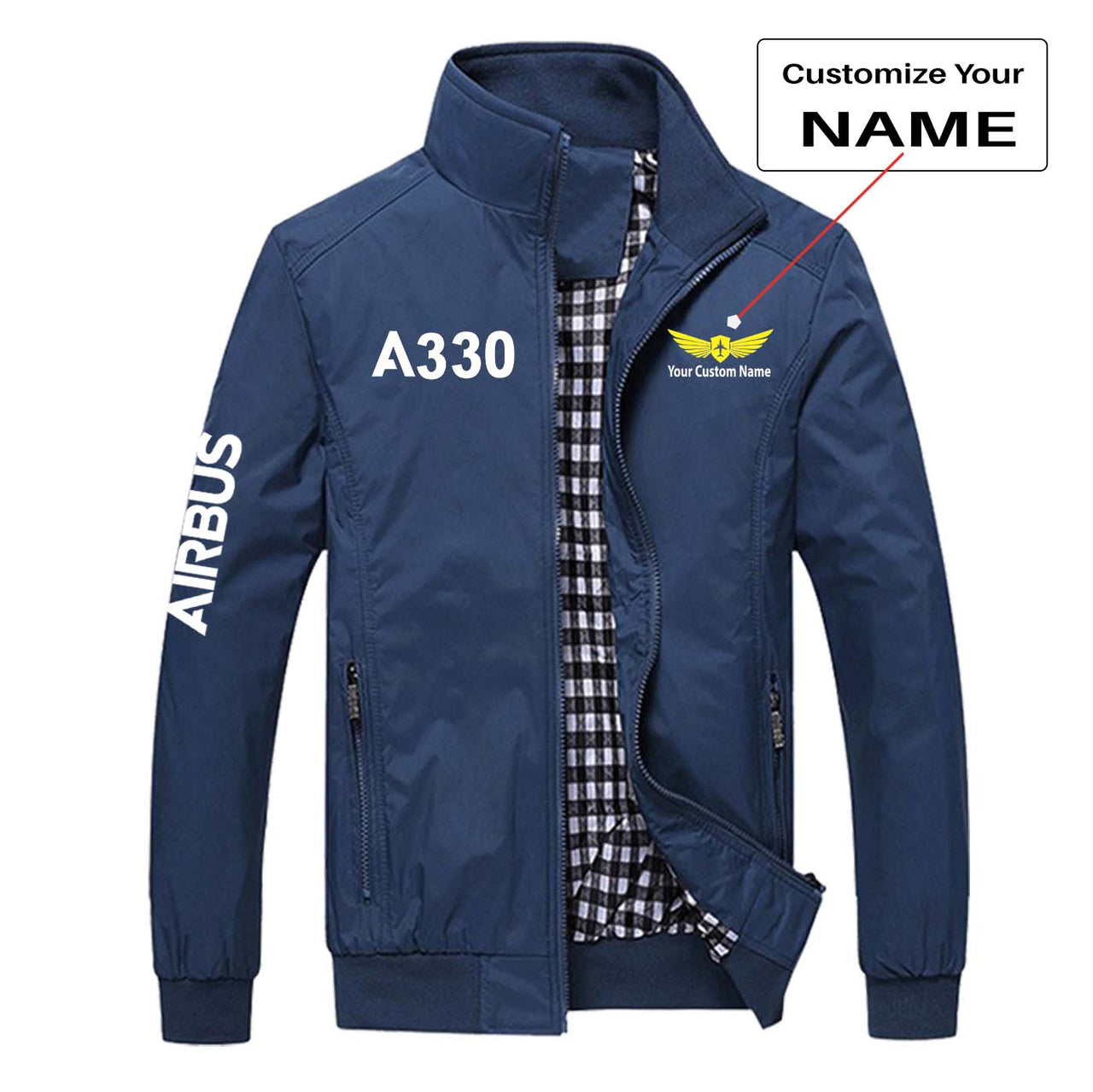 A330 Flat Text Designed Stylish Jackets