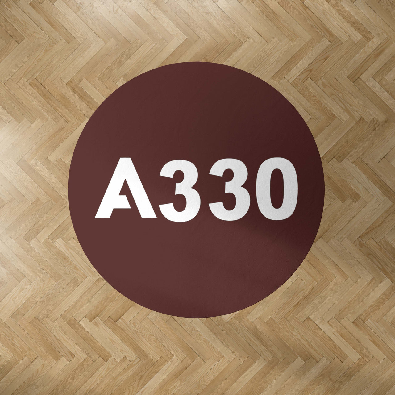 A330 Flat Text Designed Carpet & Floor Mats (Round)