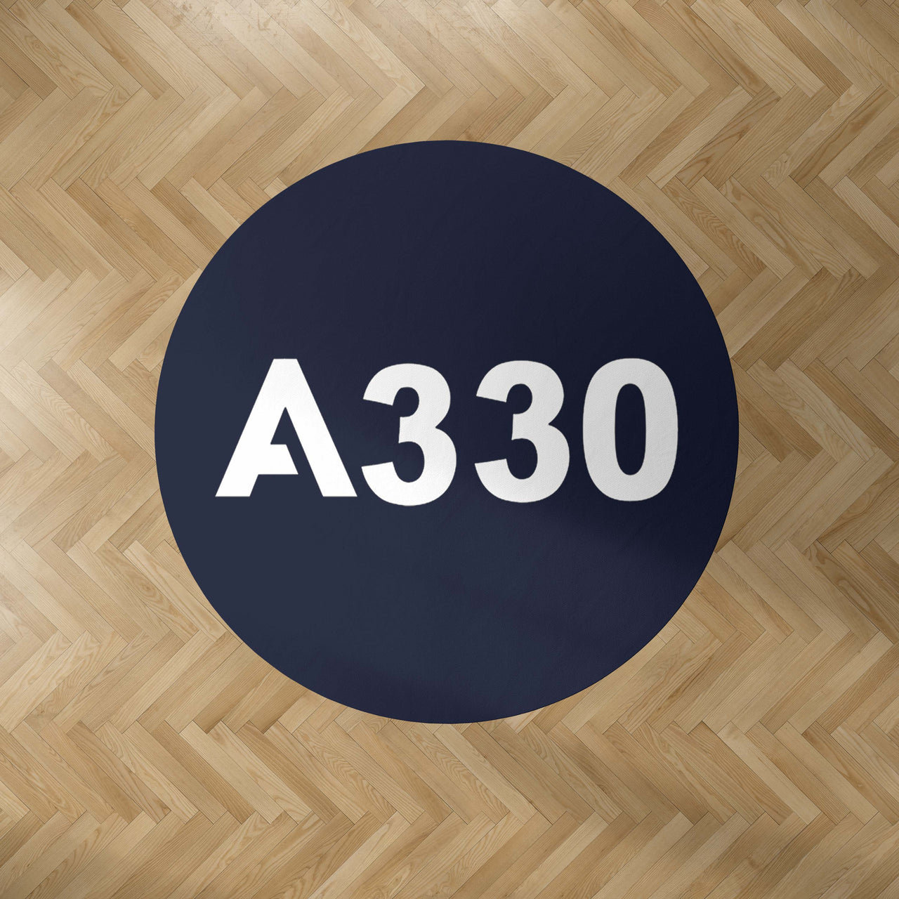 A330 Flat Text Designed Carpet & Floor Mats (Round)