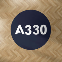 Thumbnail for A330 Flat Text Designed Carpet & Floor Mats (Round)