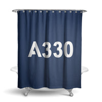 Thumbnail for A330 Flat Text Designed Shower Curtains