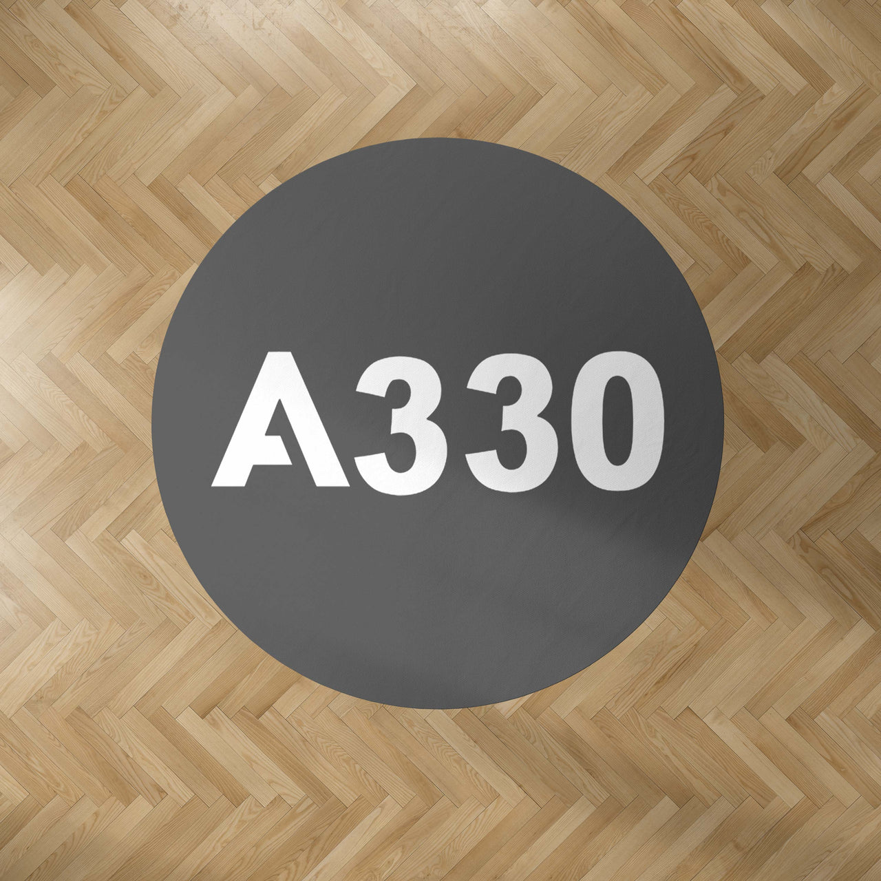 A330 Flat Text Designed Carpet & Floor Mats (Round)