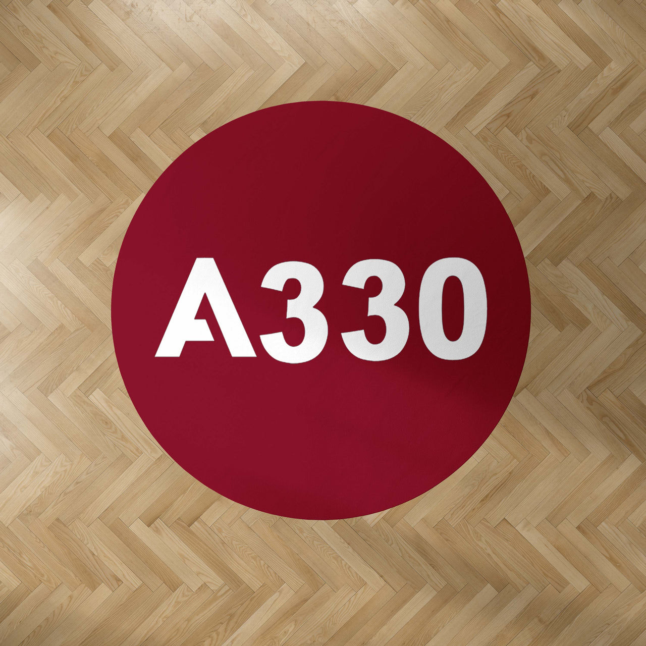 A330 Flat Text Designed Carpet & Floor Mats (Round)