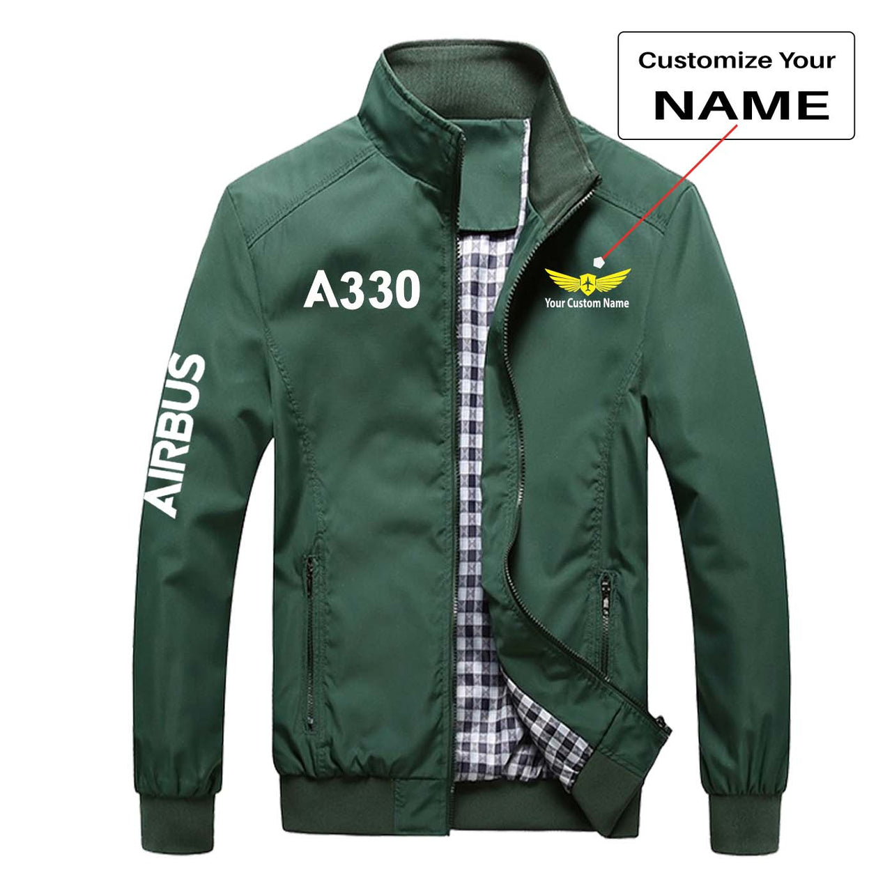 A330 Flat Text Designed Stylish Jackets