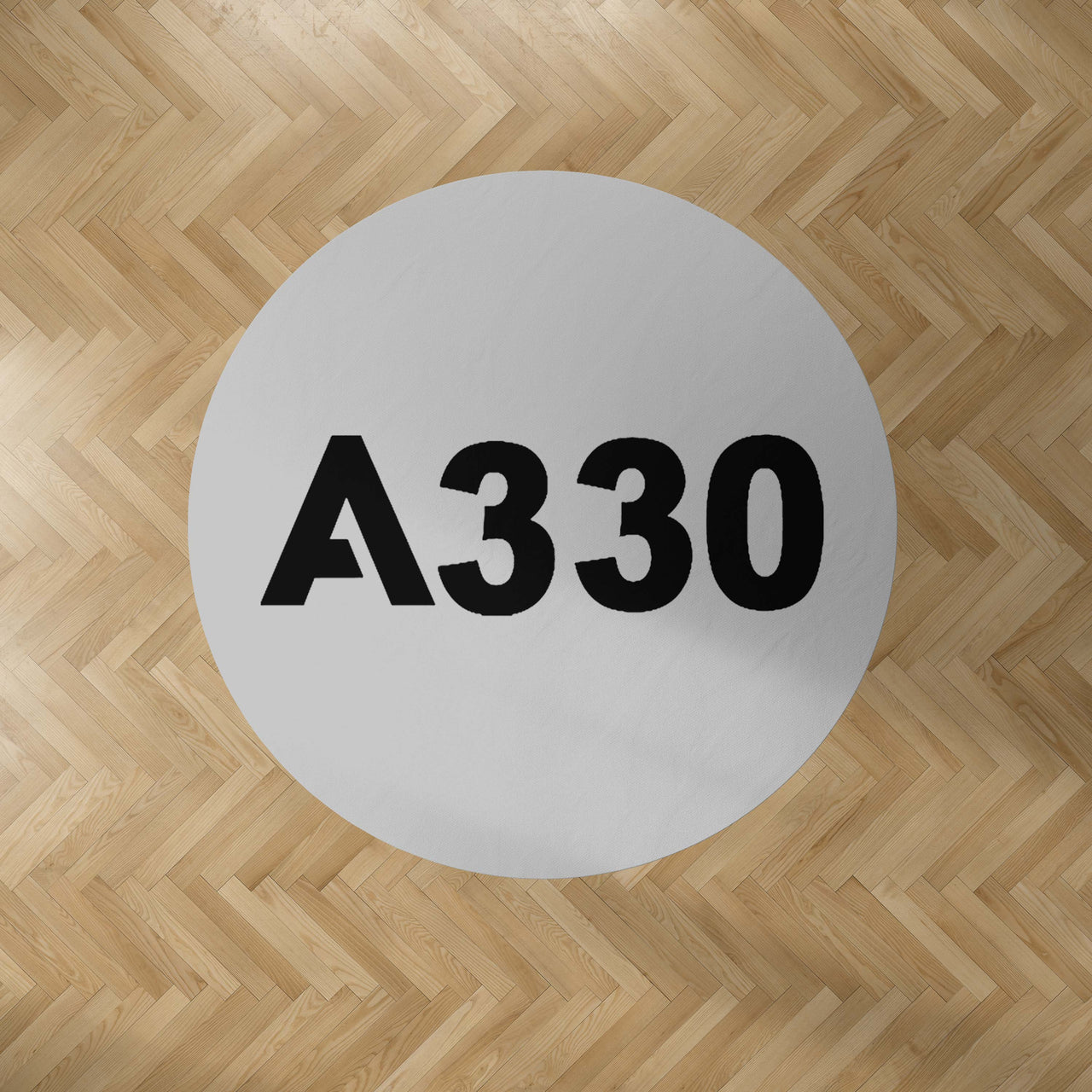 A330 Flat Text Designed Carpet & Floor Mats (Round)