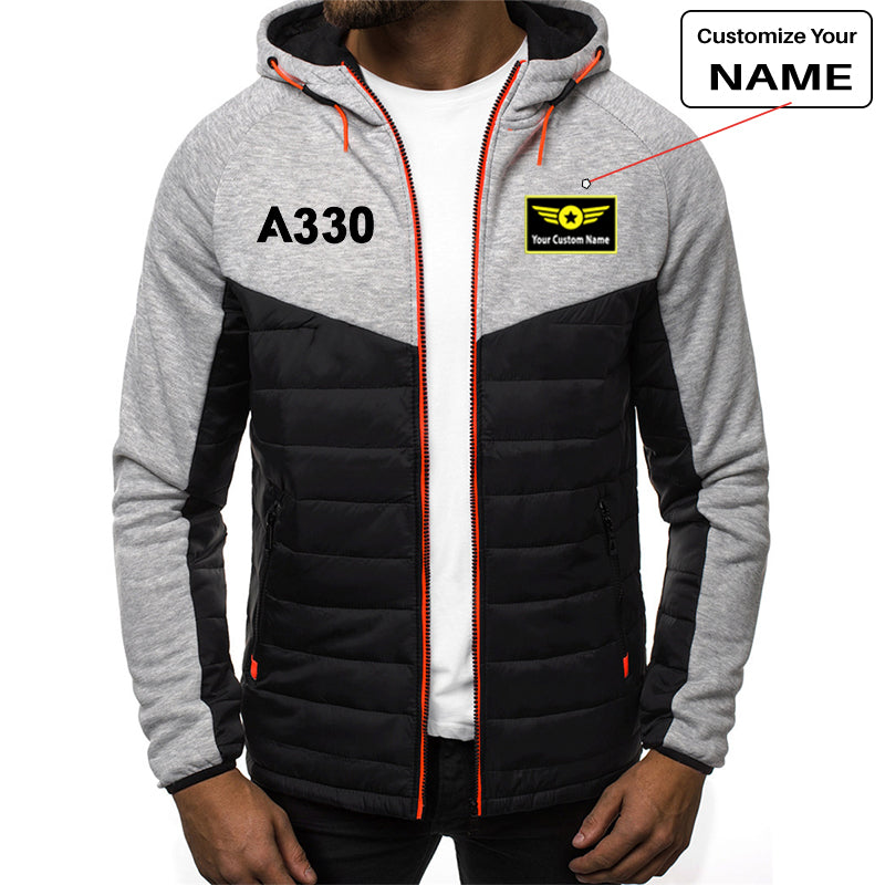 A330 Flat Text Designed Sportive Jackets