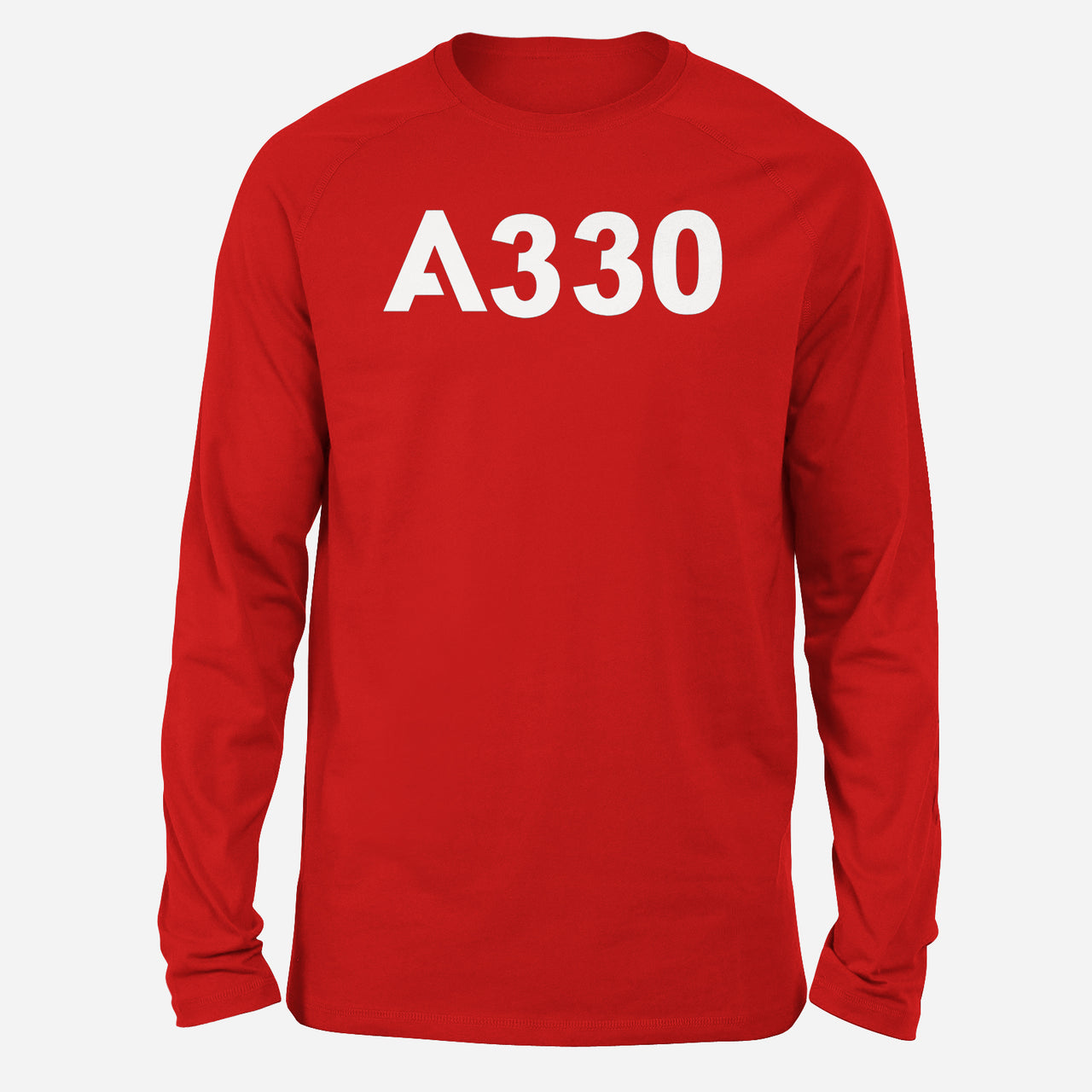 A330 Flat Text Designed Long-Sleeve T-Shirts