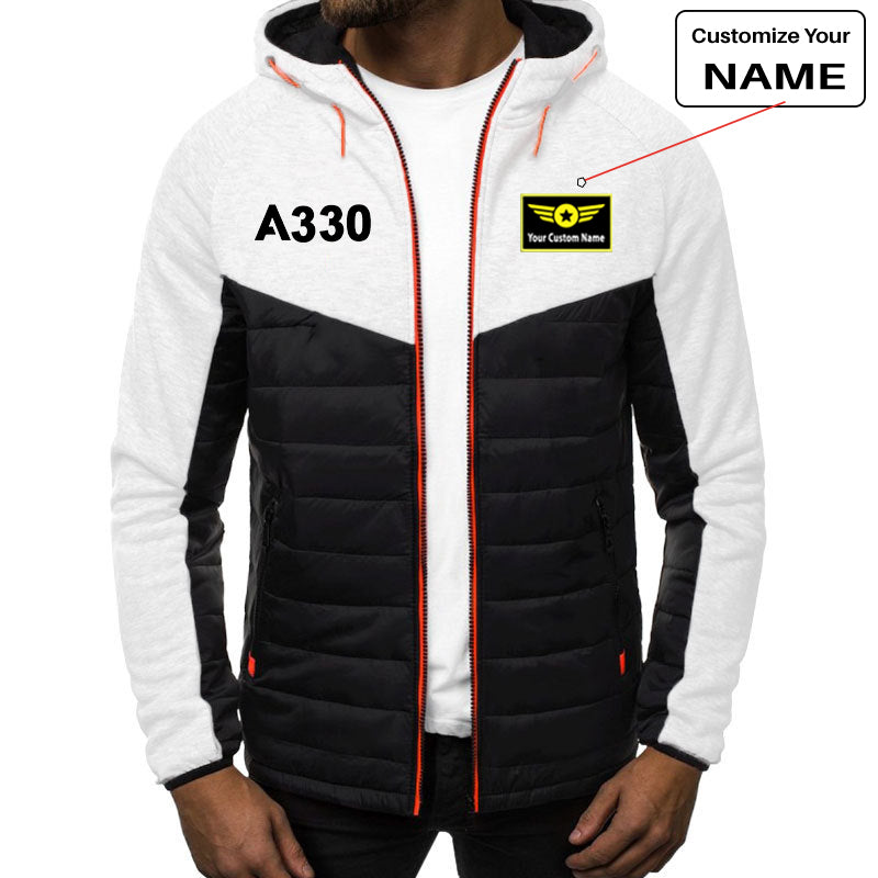 A330 Flat Text Designed Sportive Jackets