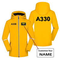 Thumbnail for A330 Flat Text Designed Rain Coats & Jackets