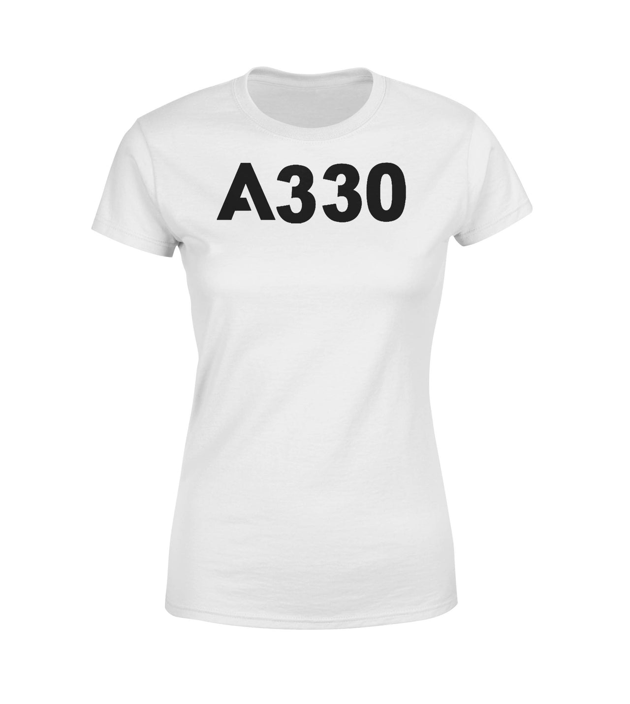 A330 Flat Text Designed Women T-Shirts