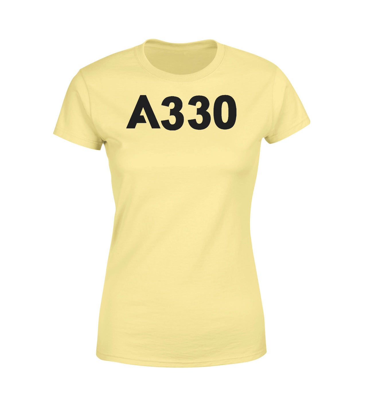 A330 Flat Text Designed Women T-Shirts