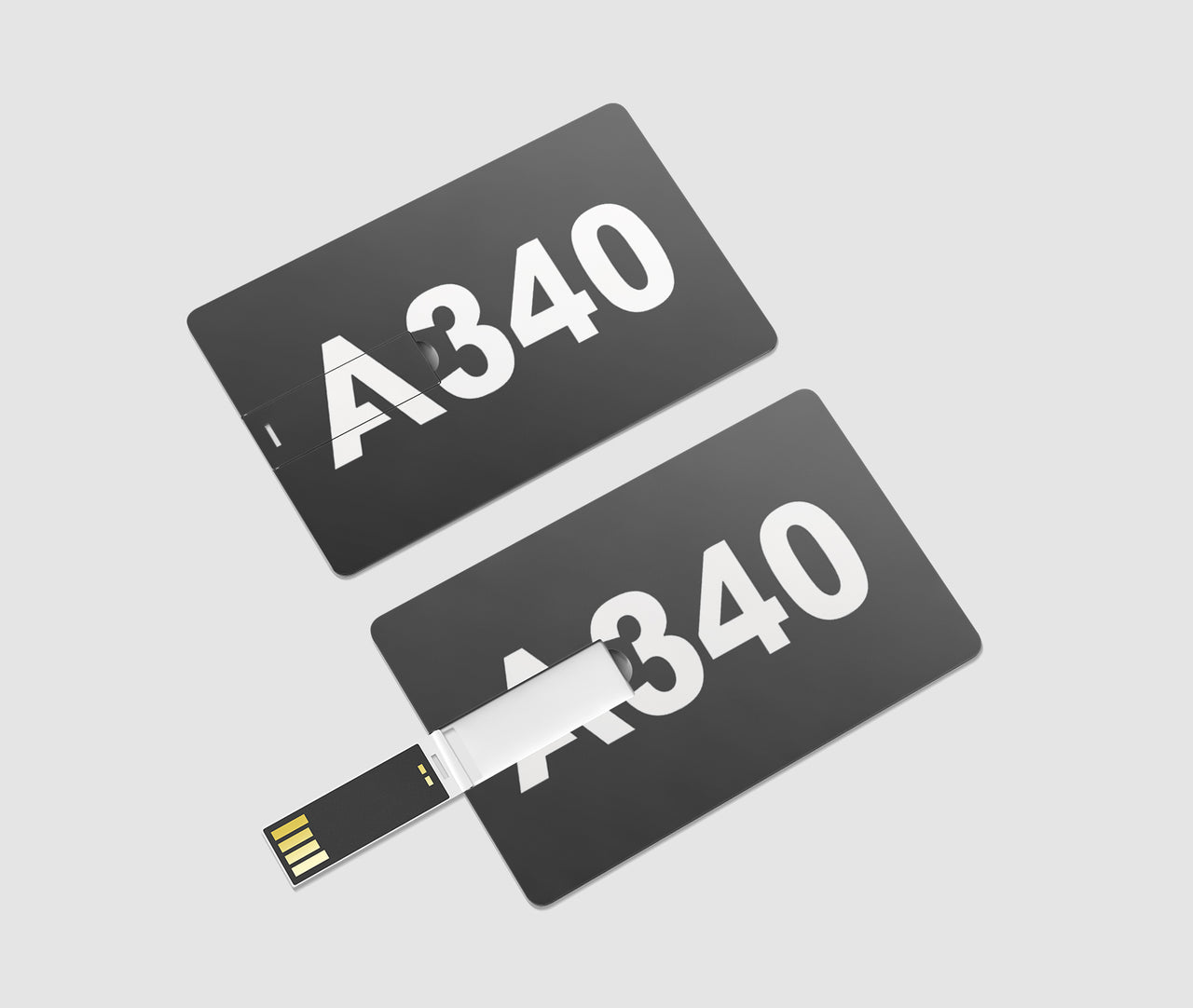 A340 Flat Text Designed USB Cards