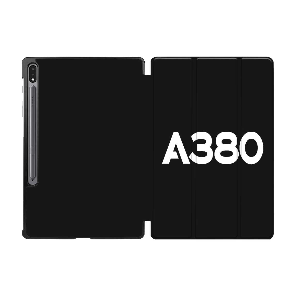 A380 Flat Text Designed Samsung Tablet Cases