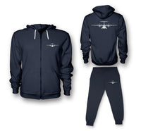 Thumbnail for ATR-72 Silhouette Designed Zipped Hoodies & Sweatpants Set