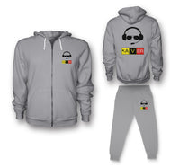 Thumbnail for AV8R 2 Designed Zipped Hoodies & Sweatpants Set