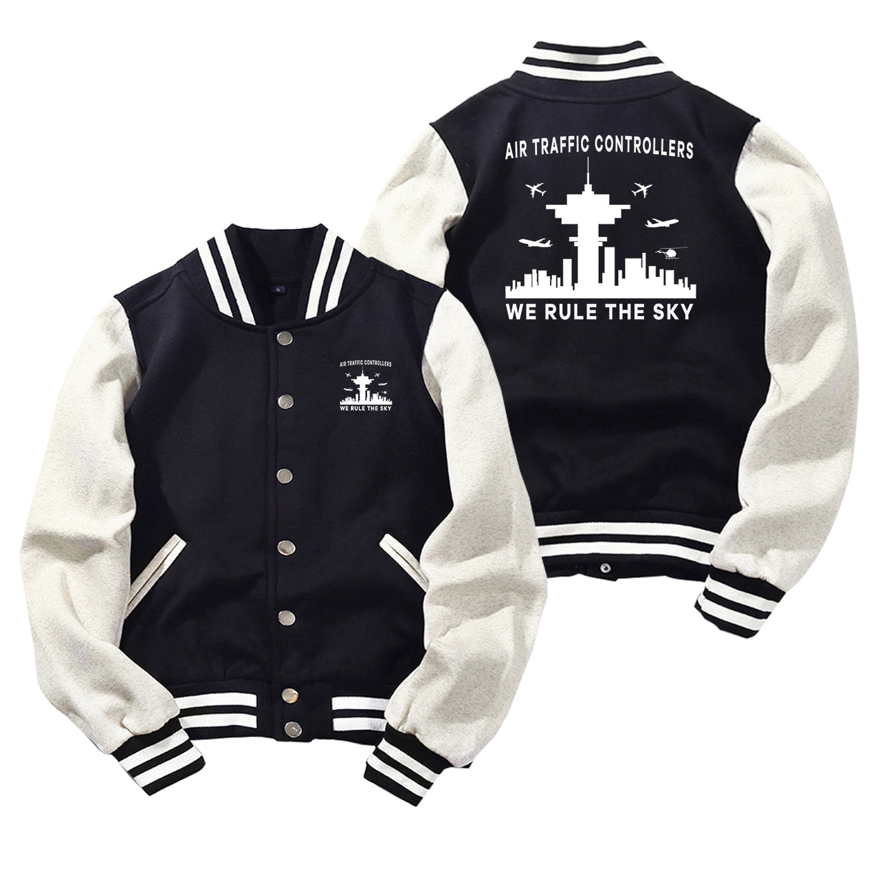 Air Traffic Controllers - We Rule The Sky Designed Baseball Style Jackets