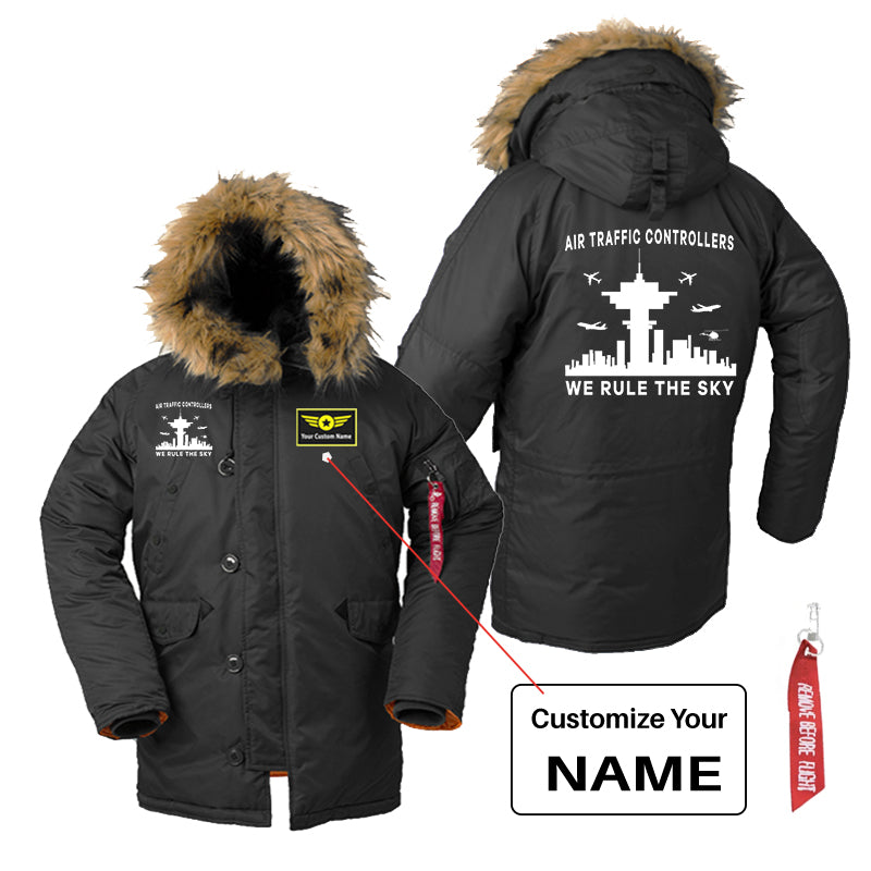 Air Traffic Controllers - We Rule The Sky Designed Parka Bomber Jackets