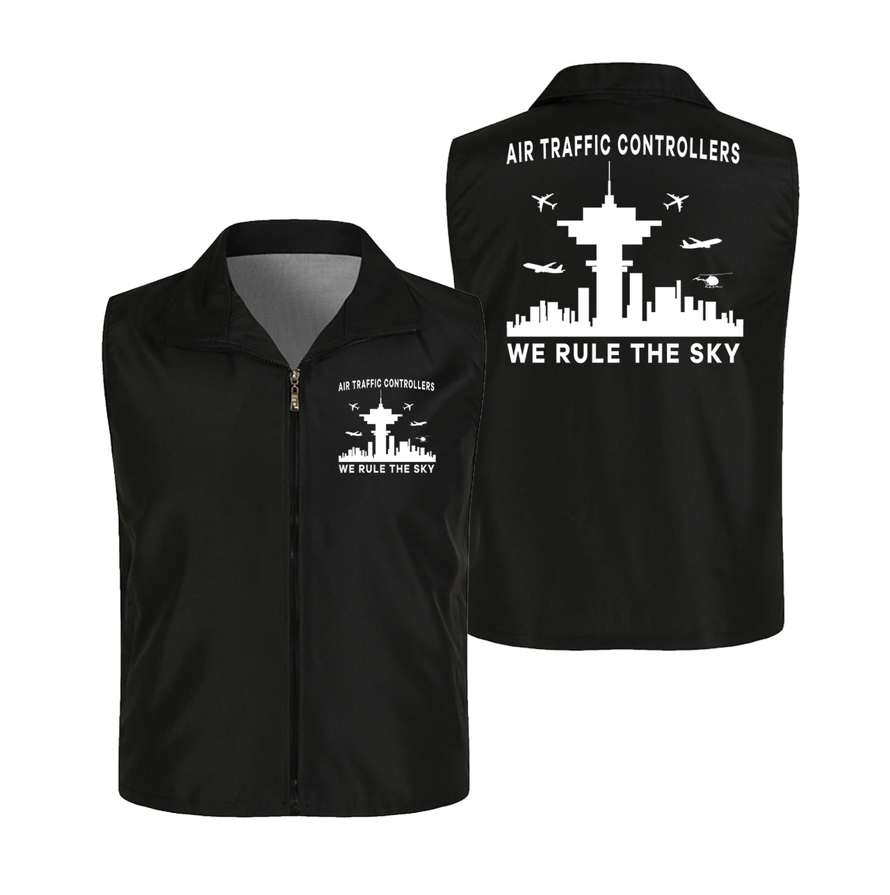 Air Traffic Controllers - We Rule The Sky Designed Thin Style Vests