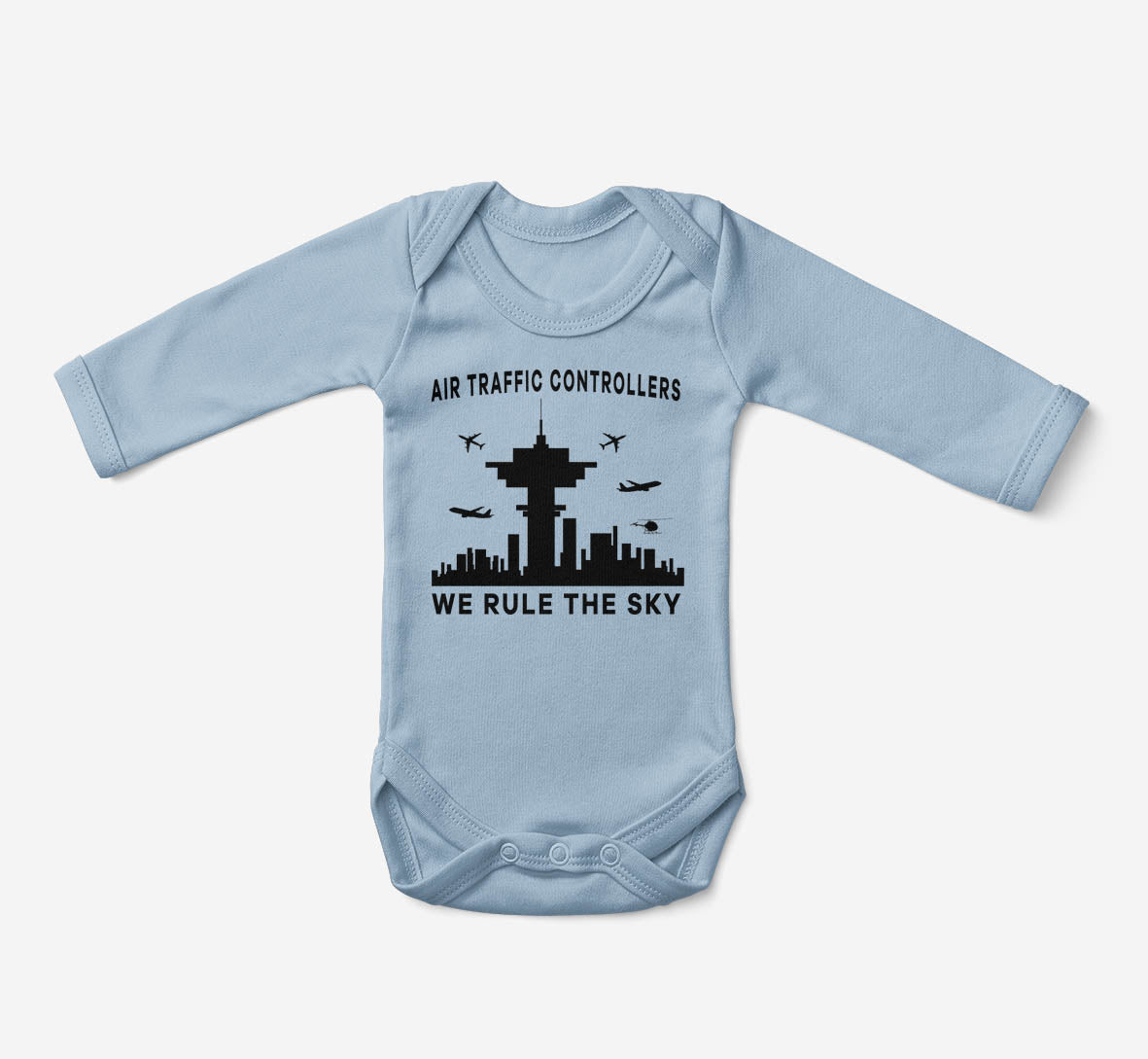 Air Traffic Controllers - We Rule The Sky Designed Baby Bodysuits