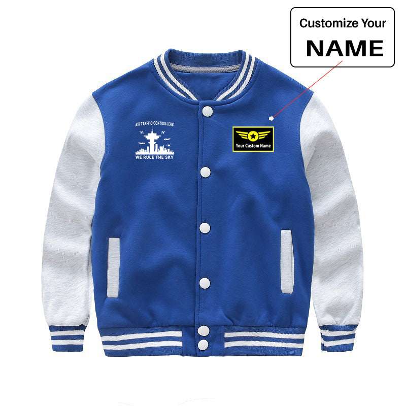 Air Traffic Controllers - We Rule The Sky Designed "CHILDREN" Baseball Jackets