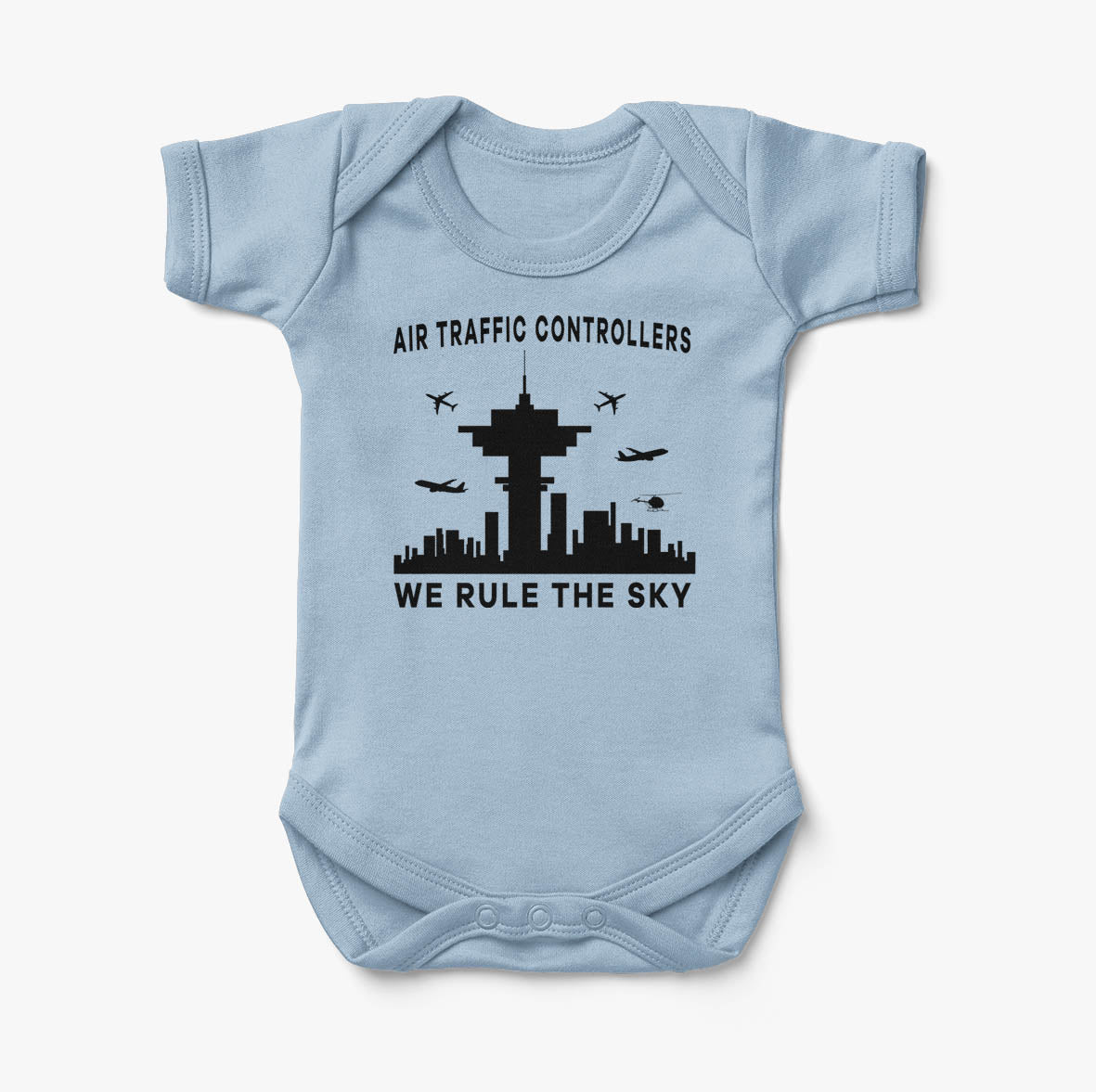 Air Traffic Controllers - We Rule The Sky Designed Baby Bodysuits