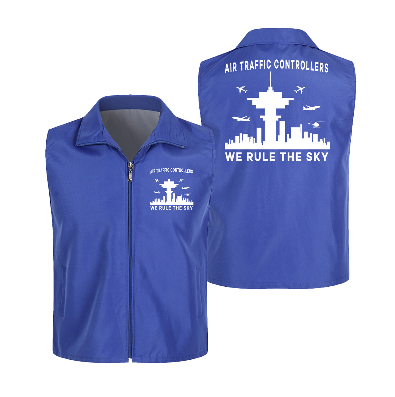 Air Traffic Controllers - We Rule The Sky Designed Thin Style Vests