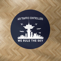 Thumbnail for Air Traffic Controllers - We Rule The Sky Designed Carpet & Floor Mats (Round)