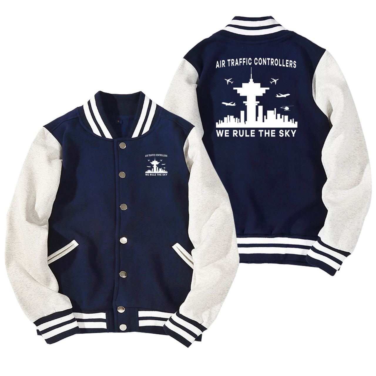 Air Traffic Controllers - We Rule The Sky Designed Baseball Style Jackets