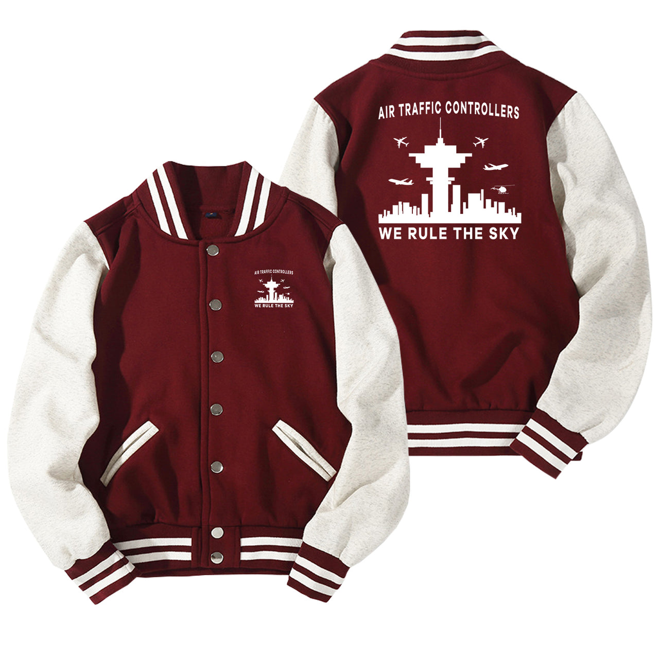 Air Traffic Controllers - We Rule The Sky Designed Baseball Style Jackets