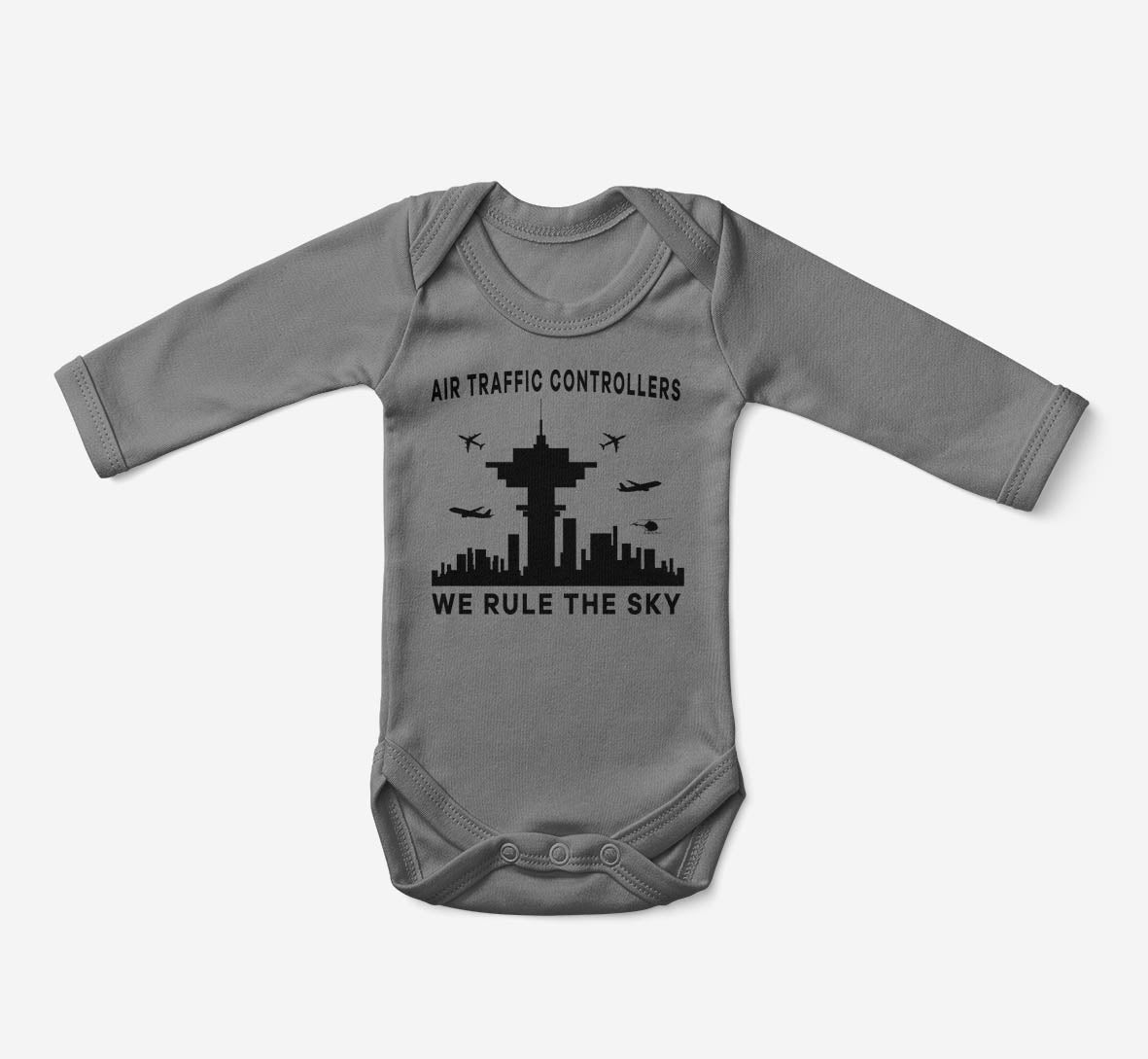 Air Traffic Controllers - We Rule The Sky Designed Baby Bodysuits