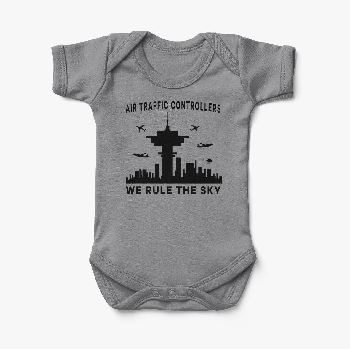 Air Traffic Controllers - We Rule The Sky Designed Baby Bodysuits