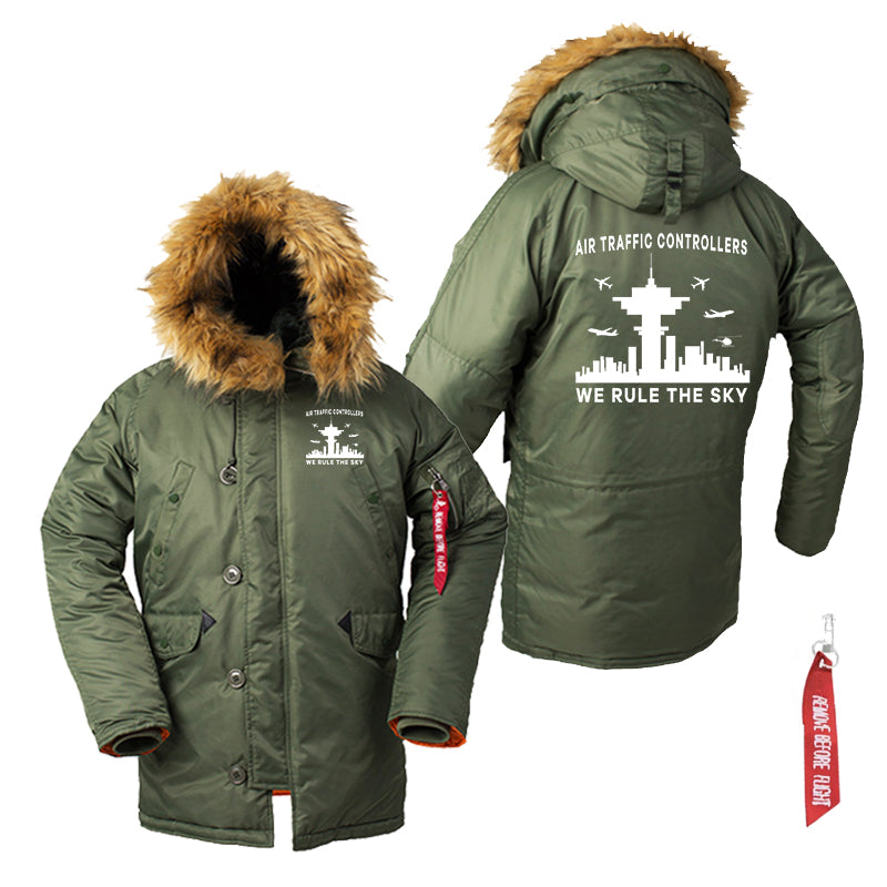 Air Traffic Controllers - We Rule The Sky Designed Parka Bomber Jackets