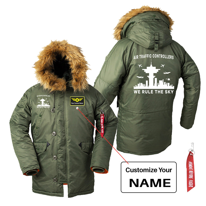 Air Traffic Controllers - We Rule The Sky Designed Parka Bomber Jackets