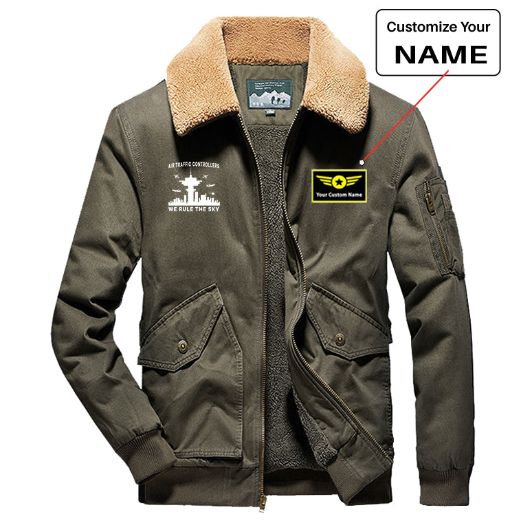 Air Traffic Controllers - We Rule The Sky Designed Thick Bomber Jackets