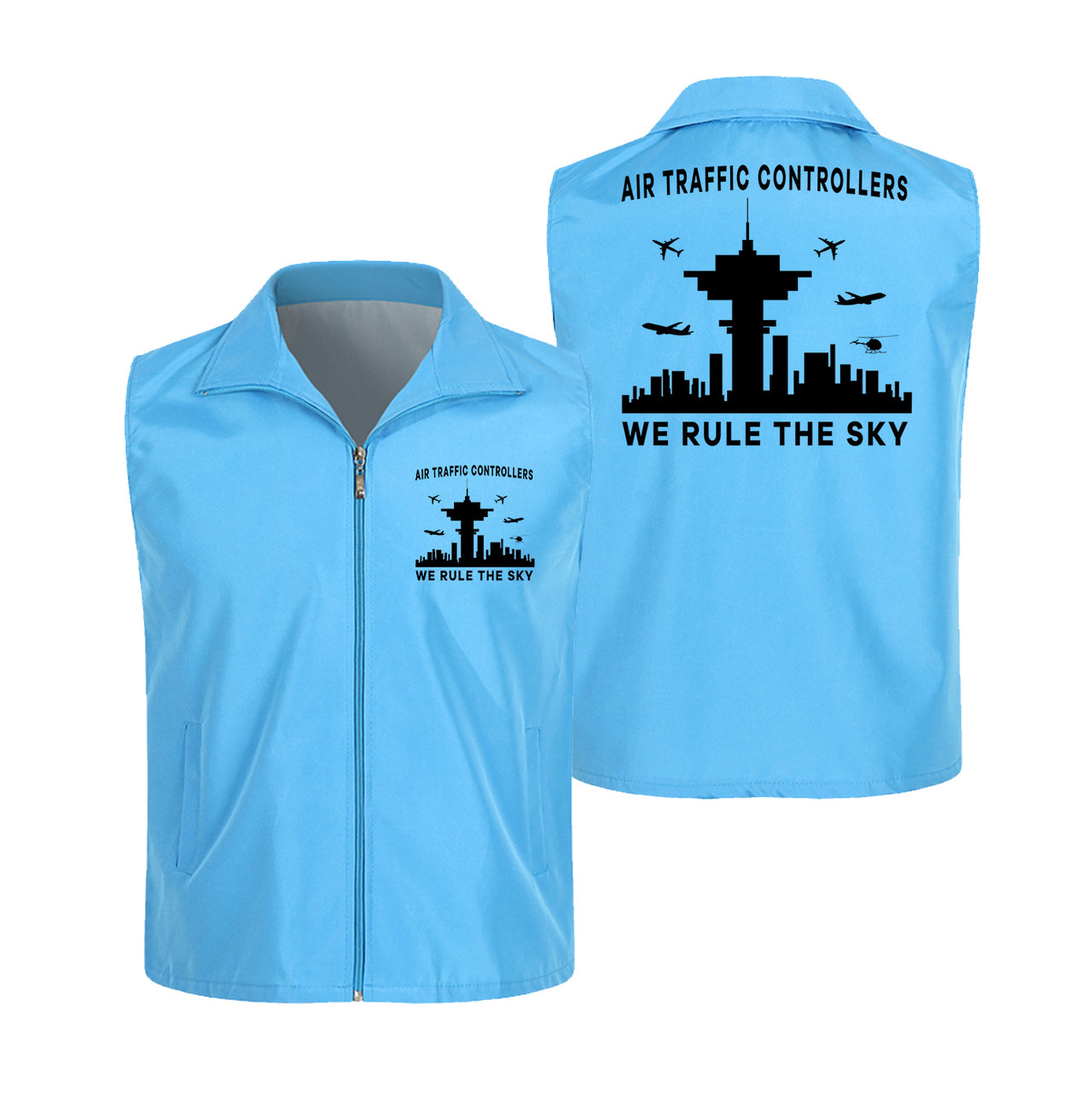 Air Traffic Controllers - We Rule The Sky Designed Thin Style Vests