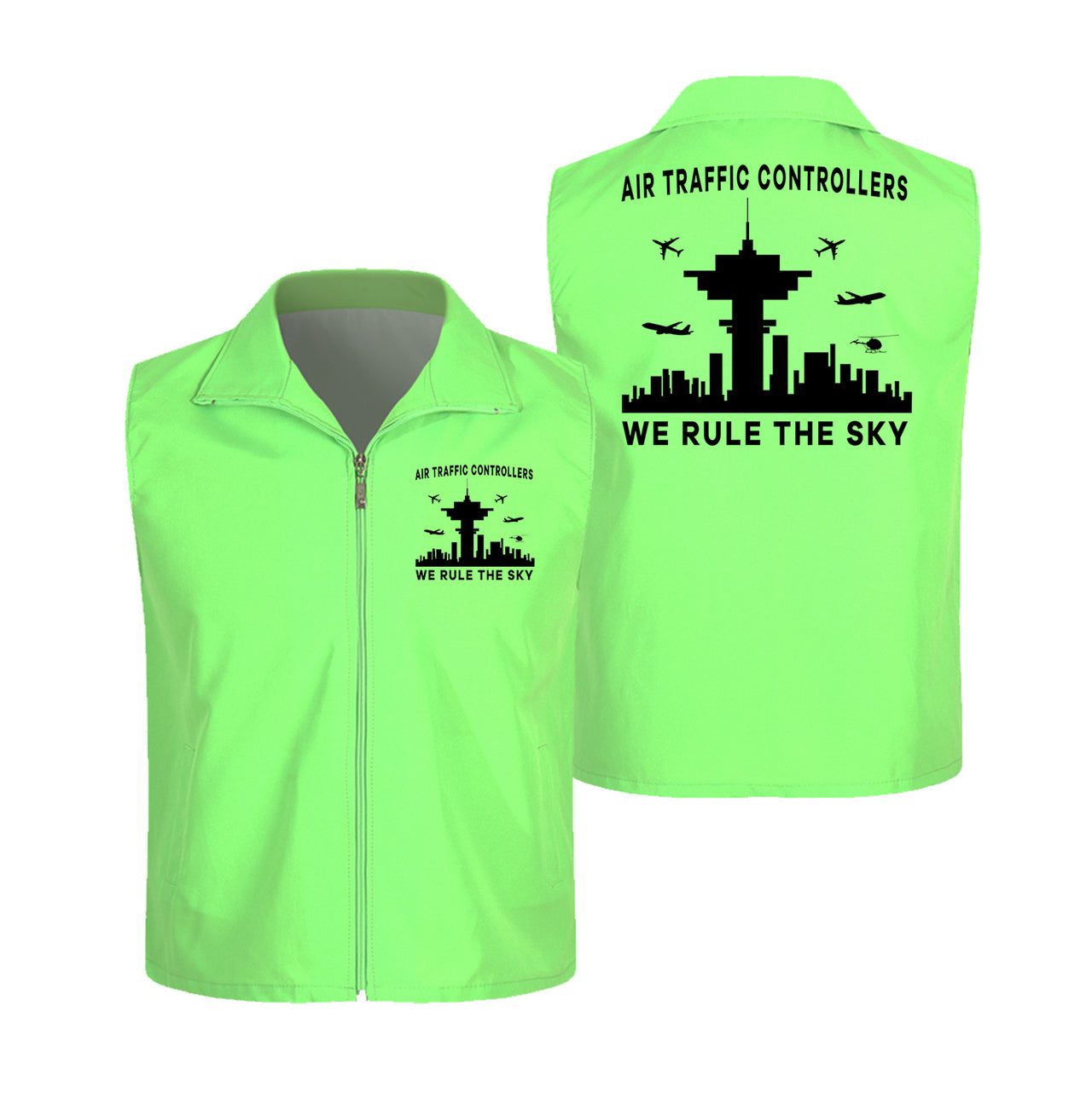 Air Traffic Controllers - We Rule The Sky Designed Thin Style Vests