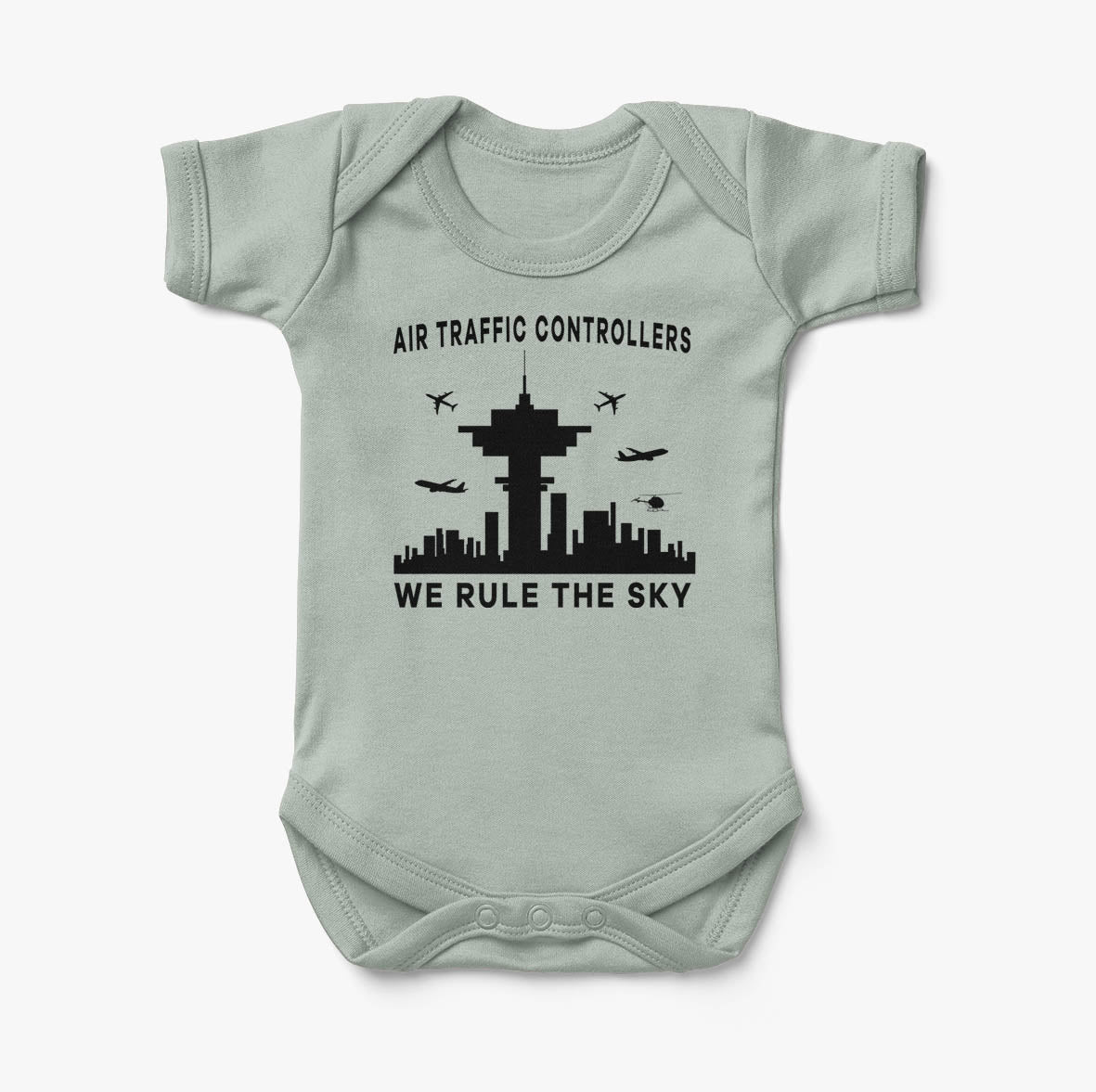 Air Traffic Controllers - We Rule The Sky Designed Baby Bodysuits