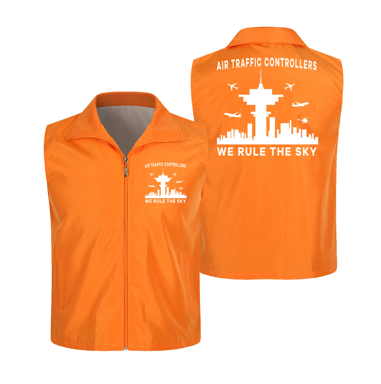 Air Traffic Controllers - We Rule The Sky Designed Thin Style Vests